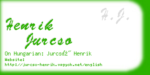 henrik jurcso business card